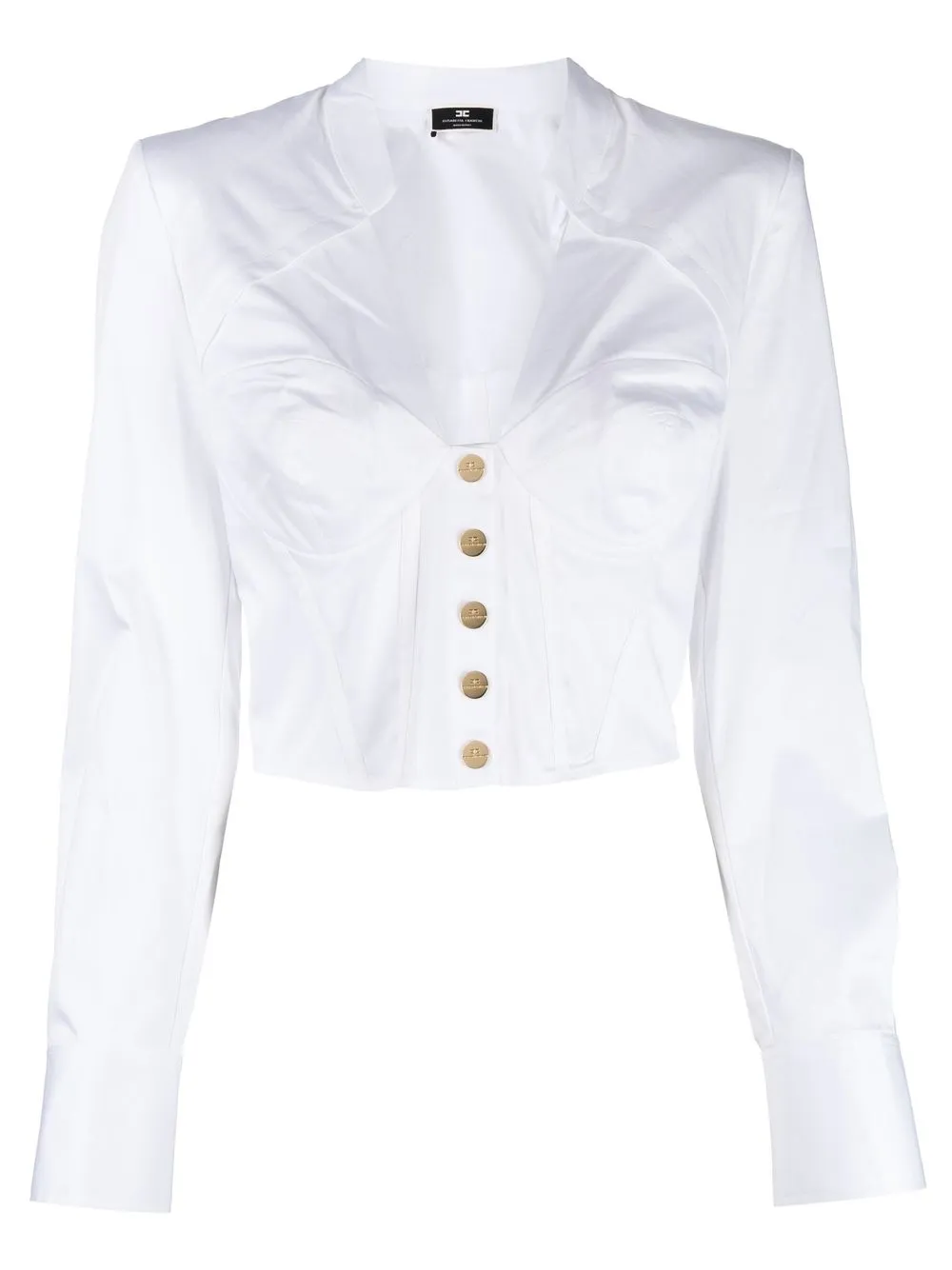 

Elisabetta Franchi button-front V-neck shirt - White