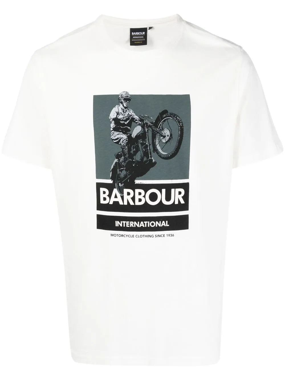 

Barbour International graphic-print cotton T-shirt - White