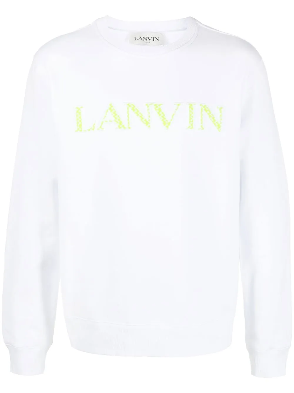 

Lanvin logo-embroidered cotton sweatshirt - White