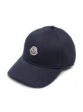 Moncler Enfant logo-patch cap - Blue