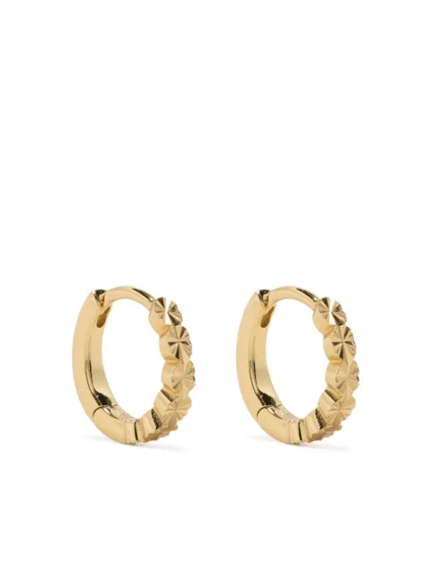 Eshvi engraved-detail hoop earrings
