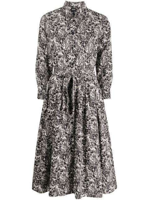 ASPESI graphic-print long-sleeve shirtdress