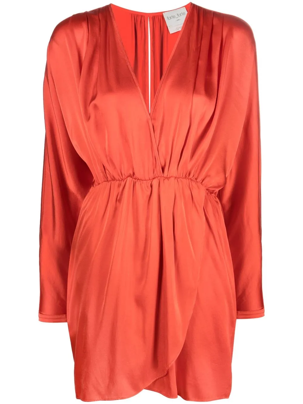 

Forte Forte silk-blend V-neck dress - Orange