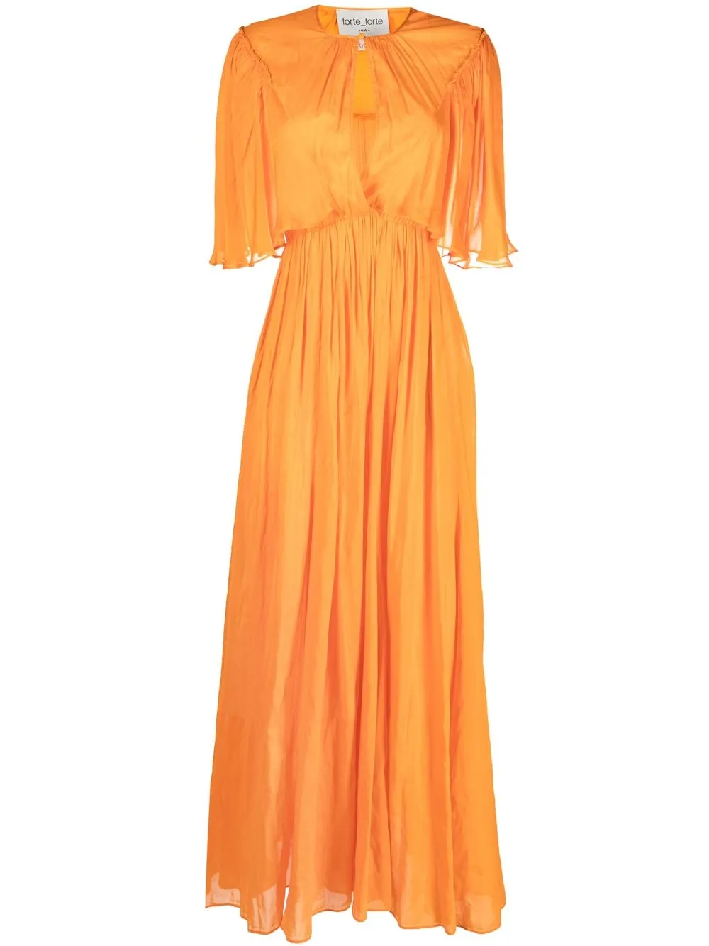 

Forte Forte vestido de fiesta con abertura - Naranja