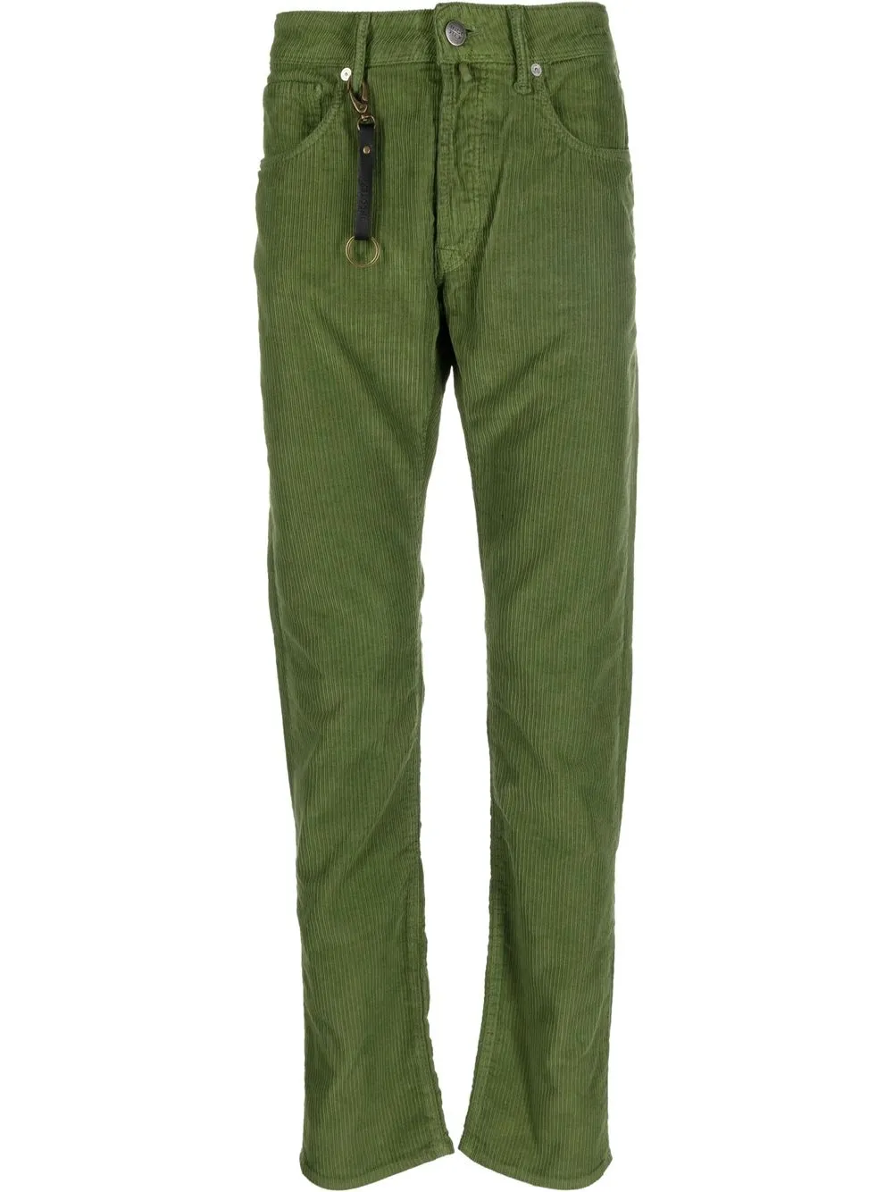 

Incotex straight-leg keyring-detail trousers - Green