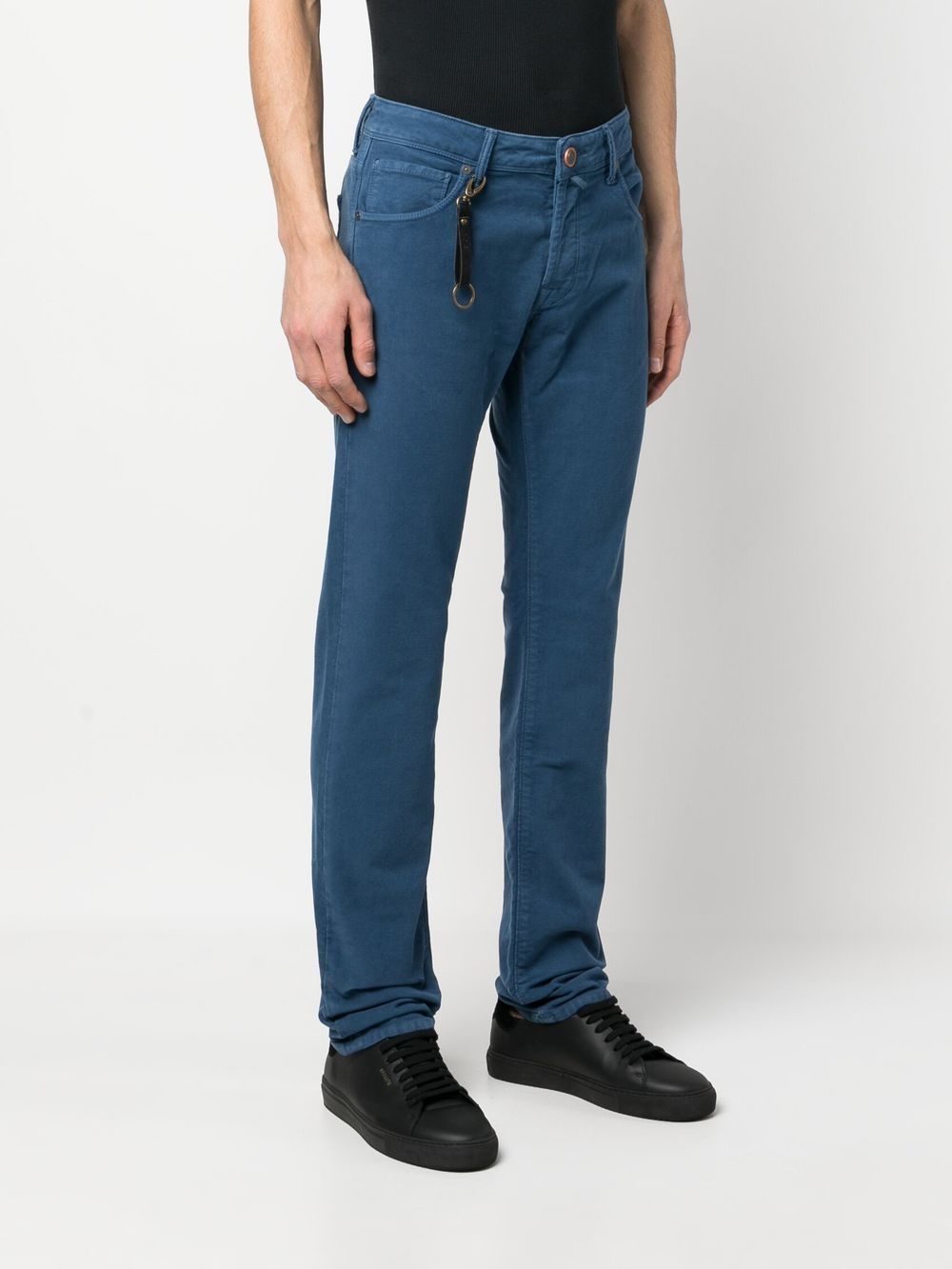 Shop Incotex Straight-leg Keyring Jeans In Blue