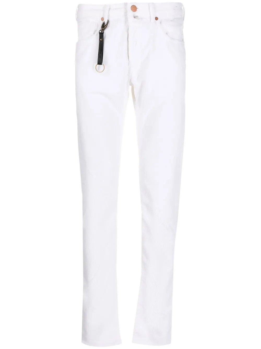 

Incotex straight-leg keyring-detail trousers - White