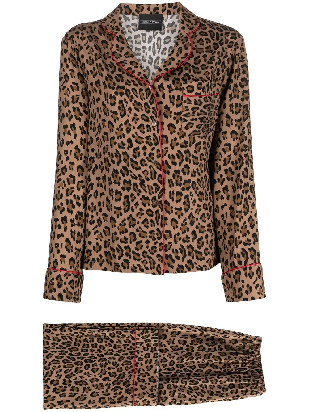 

Simonetta Ravizza silk leopard-print pajama set - Brown