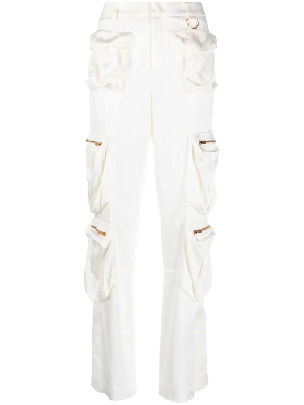 

Blumarine multiple-pockets straight-leg trousers - White