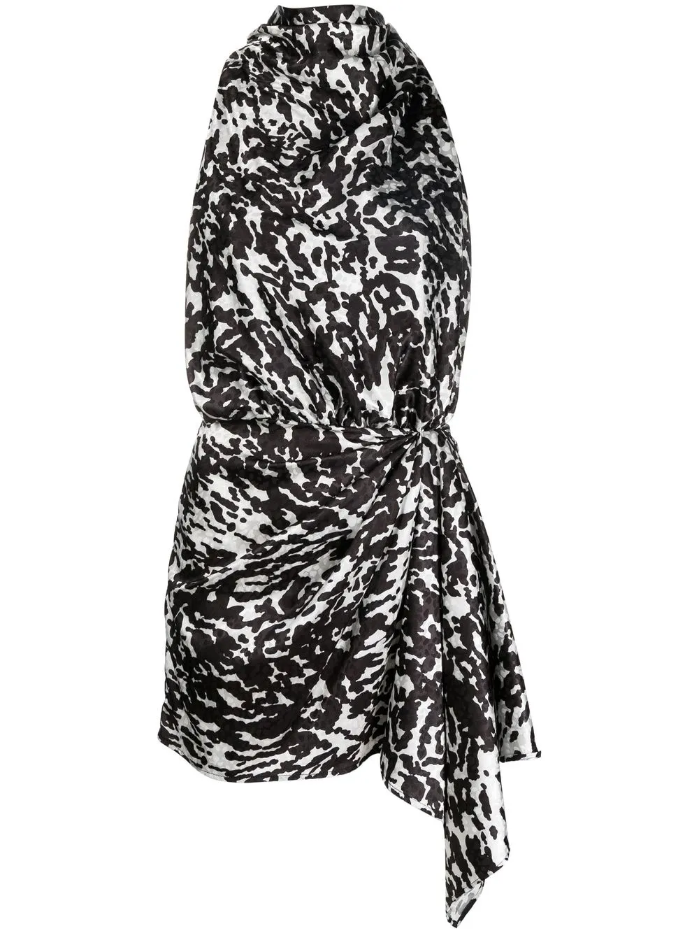 

Amen graphic-print halterneck dress - Black