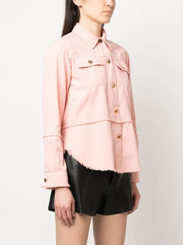 トップス TOMFORD TOM FORD button-front Denim Shirt | Pink | FARFETCH CA