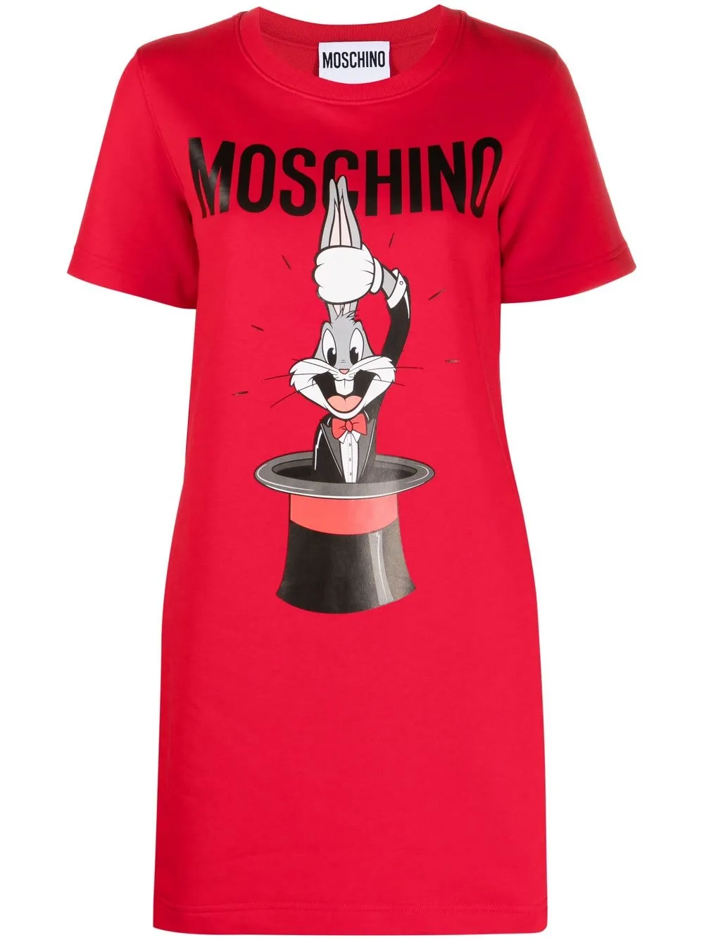 

Moschino logo-print T-shirt dress - Red