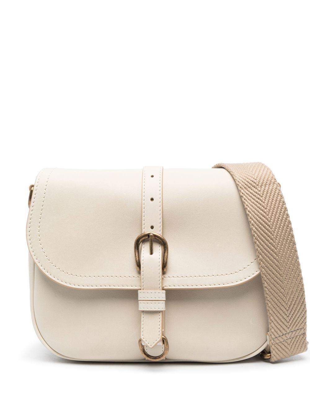 

Golden Goose buckled leather crossbody bag - Neutrals