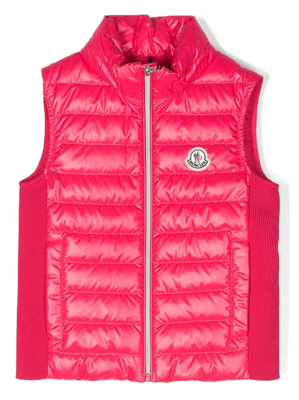 

Moncler Enfant logo-patch goose-down gilet - Pink