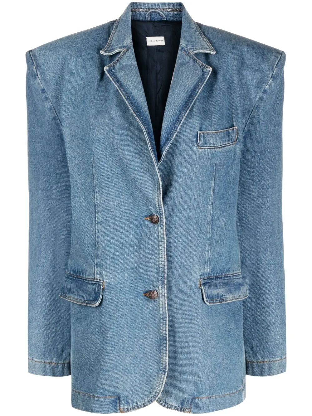 

Magda Butrym single-breasted denim blazer - Blue