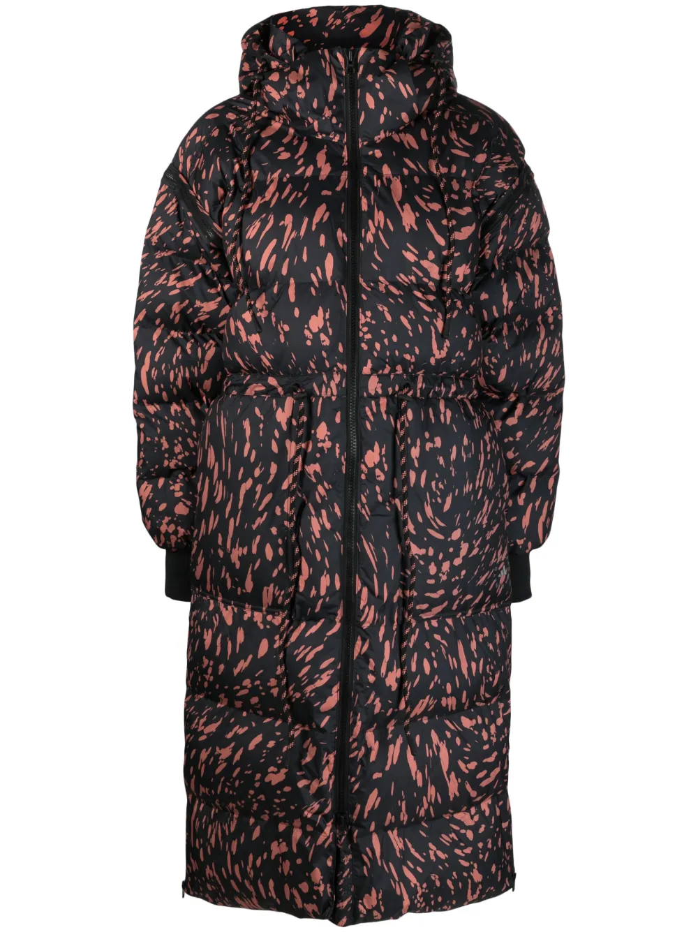 Adidas By Stella Mccartney Asmc Long Padded Winter Jacket In Black