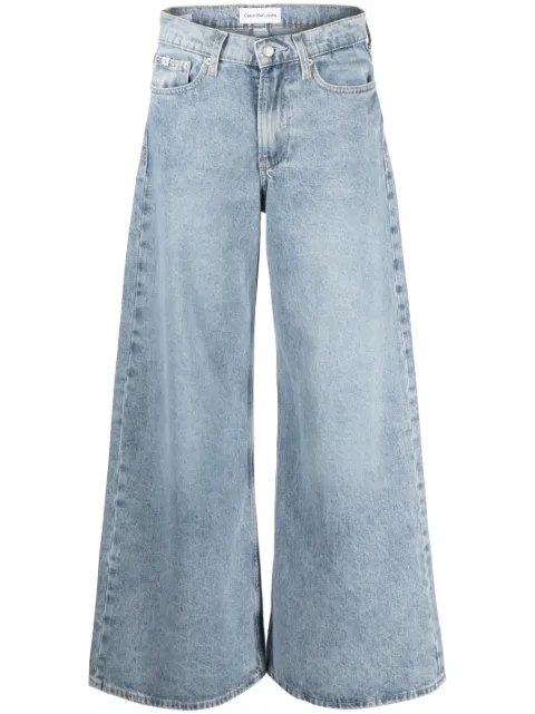 Calvin Klein low-rise wide leg jeans