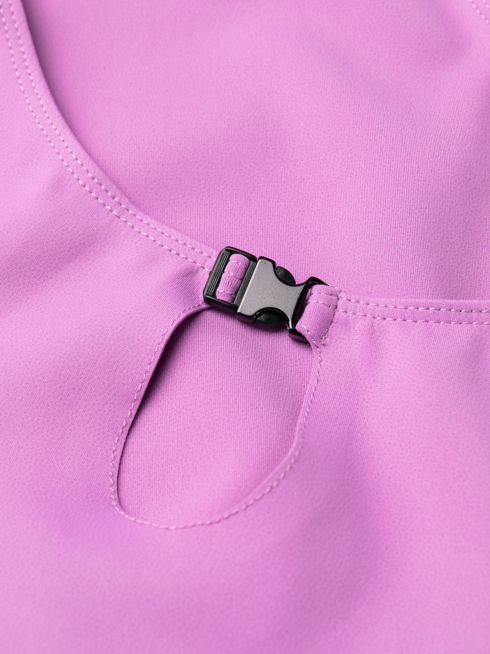Shop Moncler Keyhole-neck Swimsuit In Purple