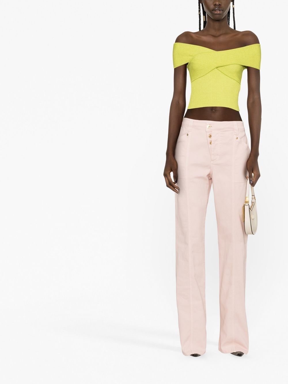 Shop Tom Ford Straight-leg Cotton Trousers In Pink