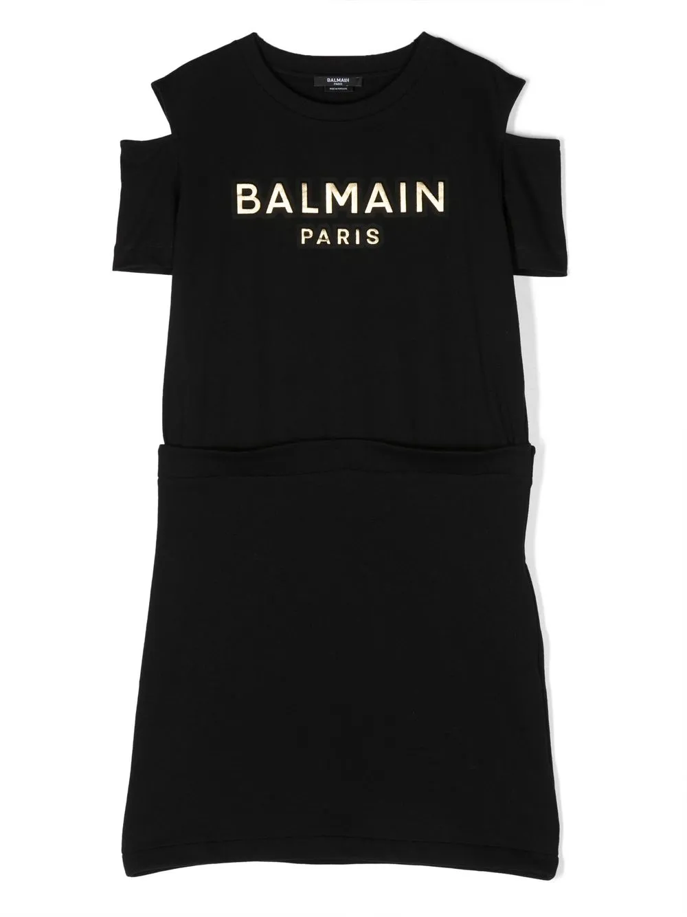 

Balmain Kids logo-print T-shirt dress - Black