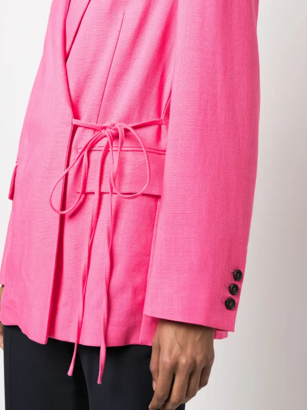 ボトムスその他 Msgm Coarse Wrap Blazer MSGM Coarse Wrap Blazer | Pink | FARFETCH SG