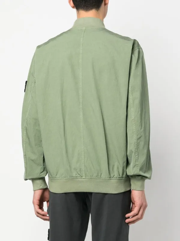 Stone Island Compass-motif Bomber Jacket Green FARFETCH PH