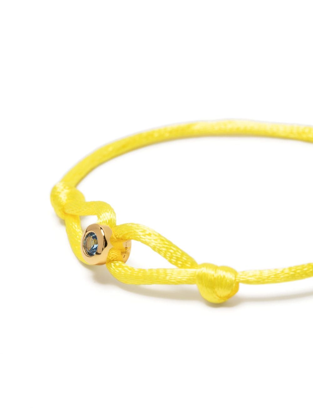 Shop Eshvi September Birthstone Silk Bracelet In Yellow