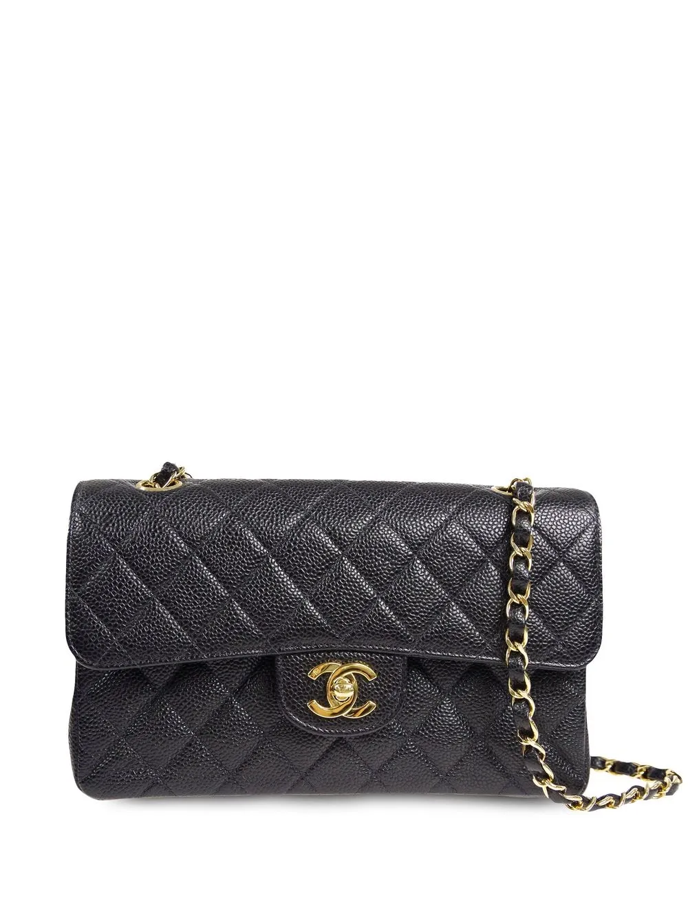 

CHANEL Pre-Owned 2002 pre-owned small Double Flap shoulder bag - Black