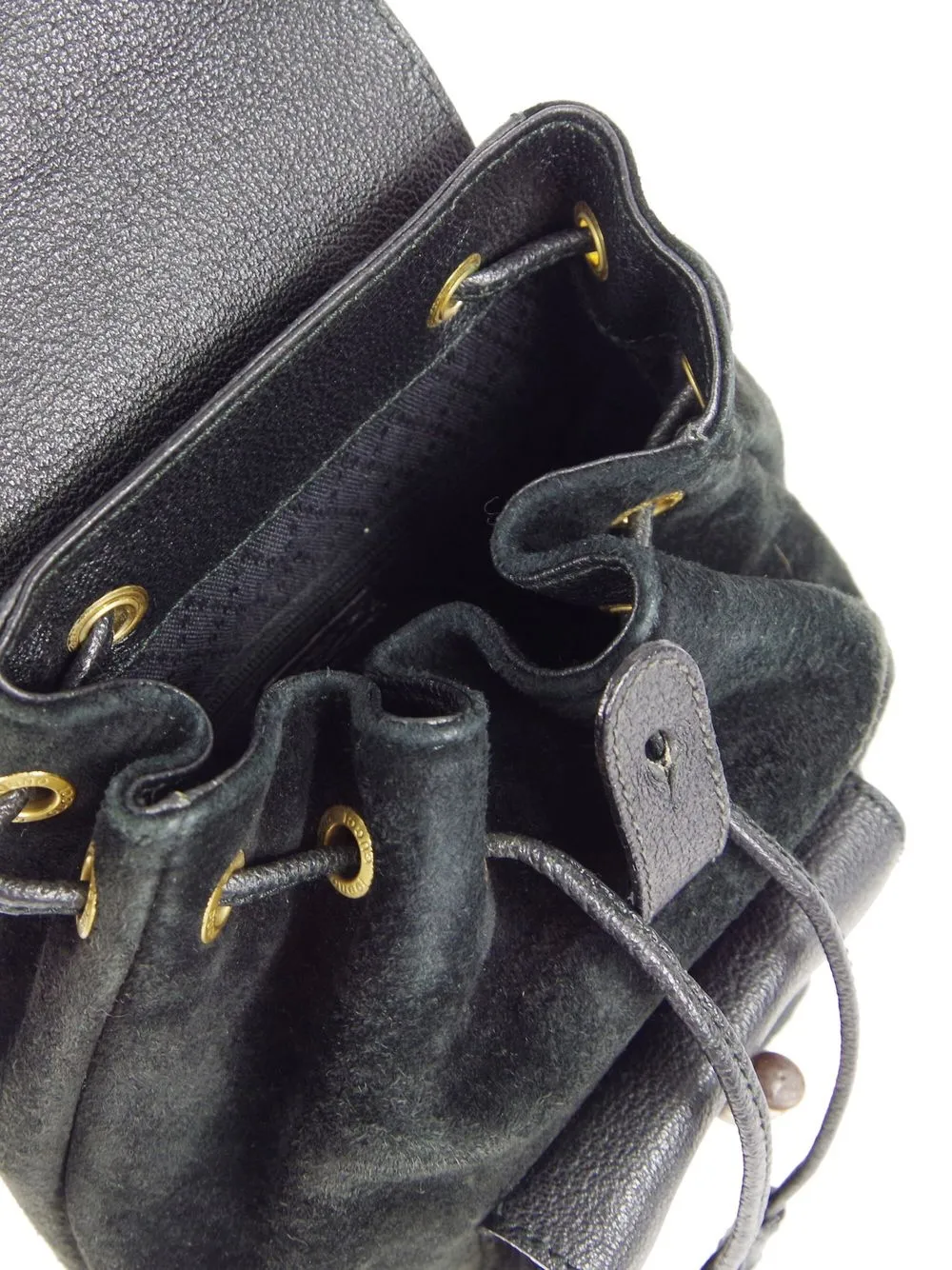 Preowned Gucci 19902000s Bamboohandle Backpack In Black ModeSens