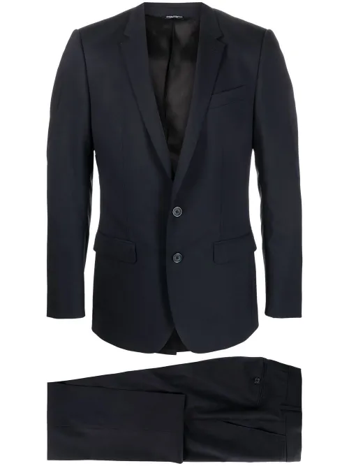 Costume en laine vierge à veste à simple boutonnage - Dolce & Gabbana - Modalova