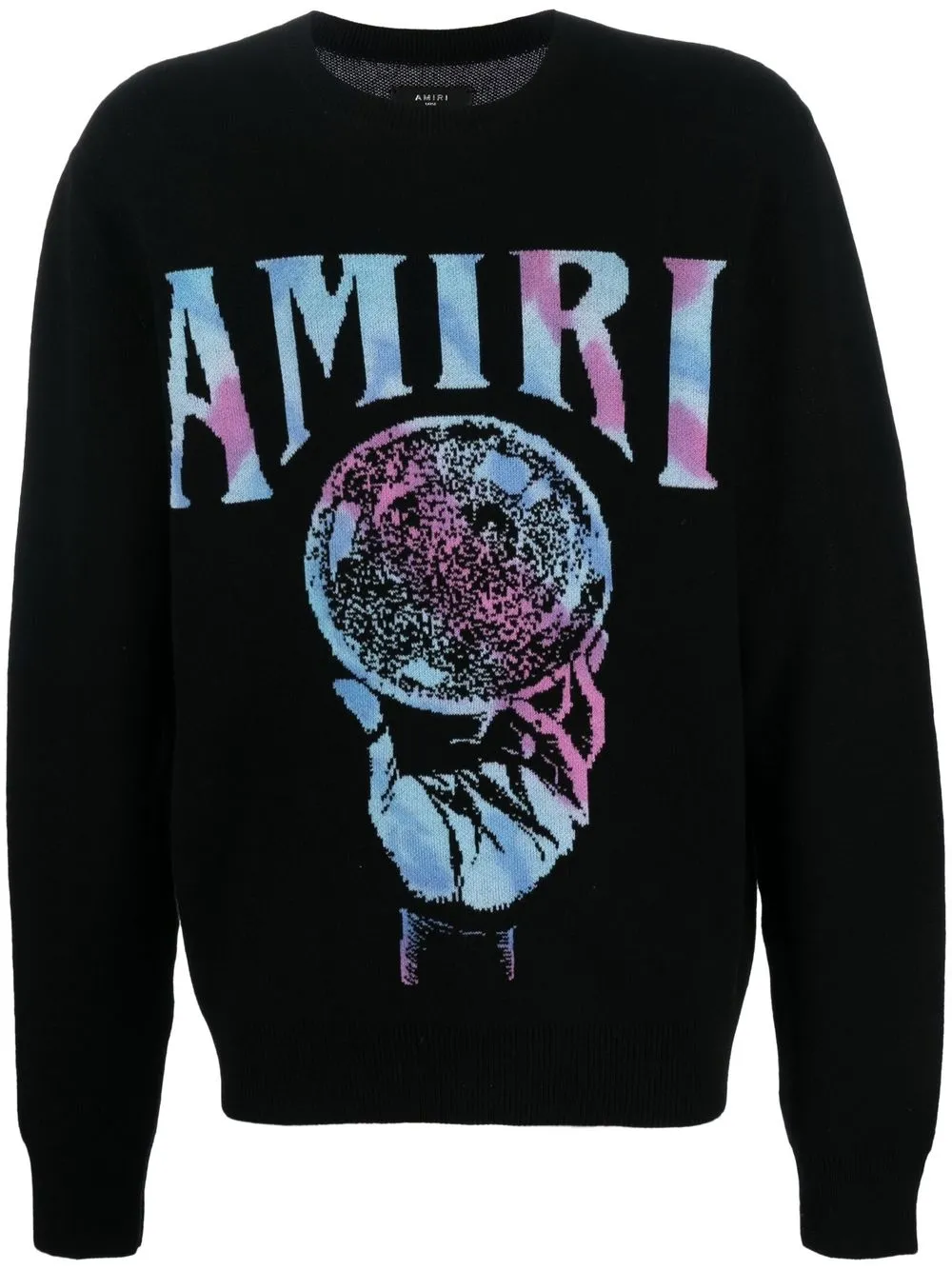 

AMIRI logo-print crew neck jumper - Black