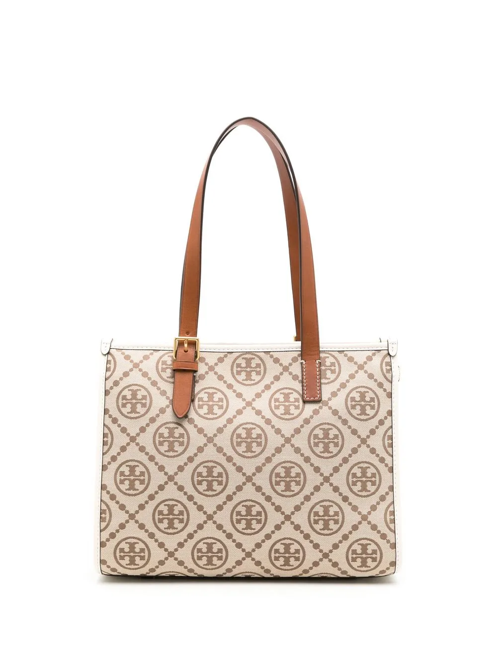 Tory Burch Small T-monogram Tote Bag In Neutrals