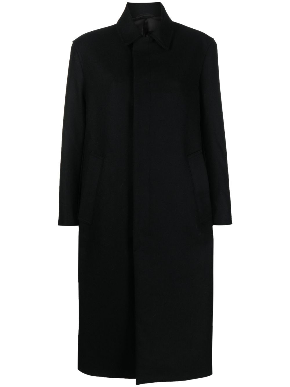 Shop Filippa K Classic-collar Trench Coat In Black