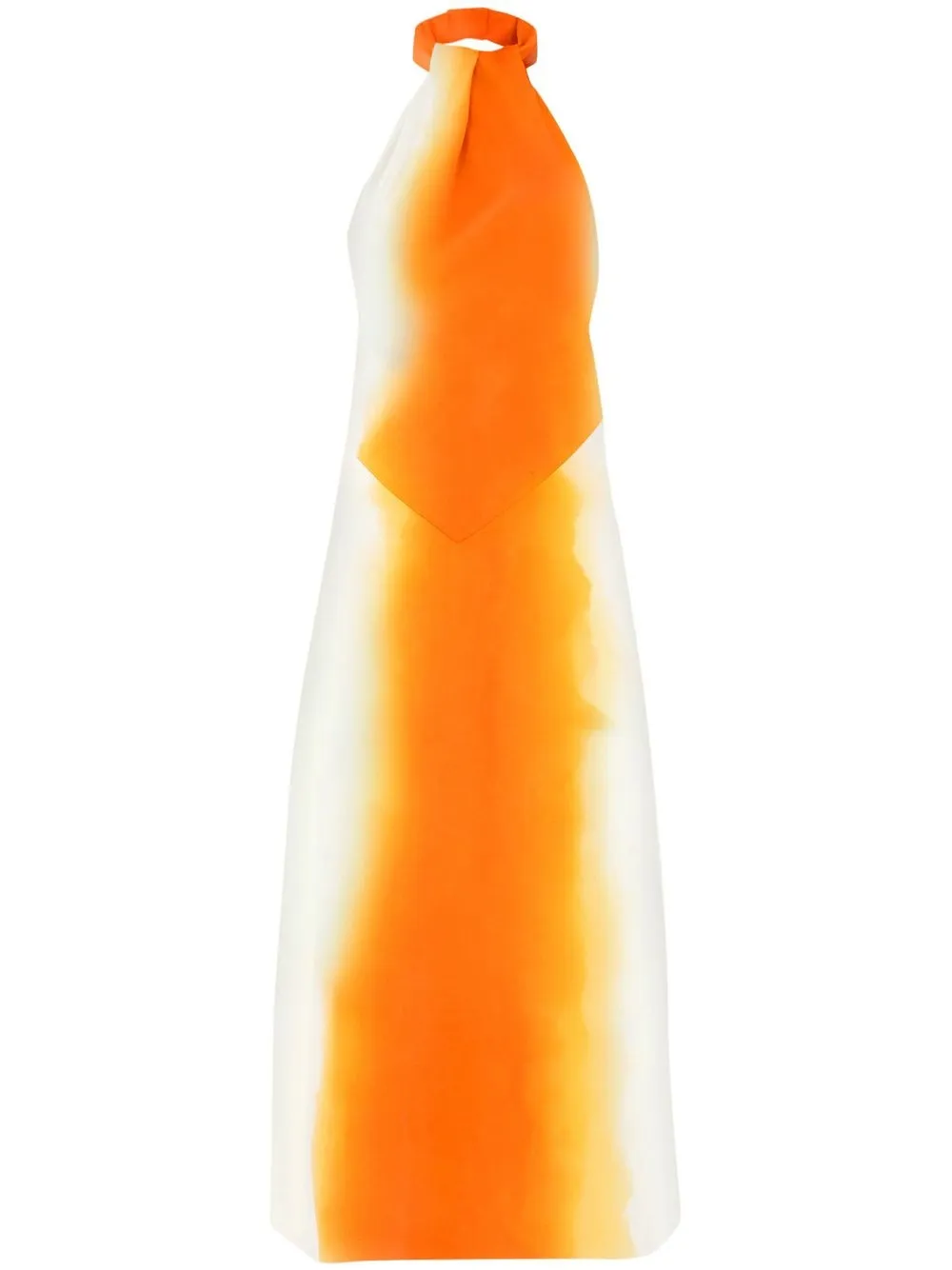 Ferragamo abstract-print halterneck dress | Orange | Image 1