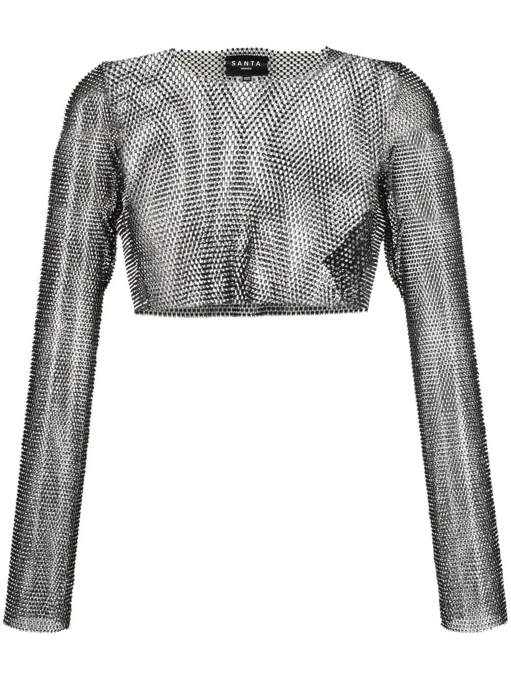 

Santa Brands top manga larga con detalles de strass - Negro