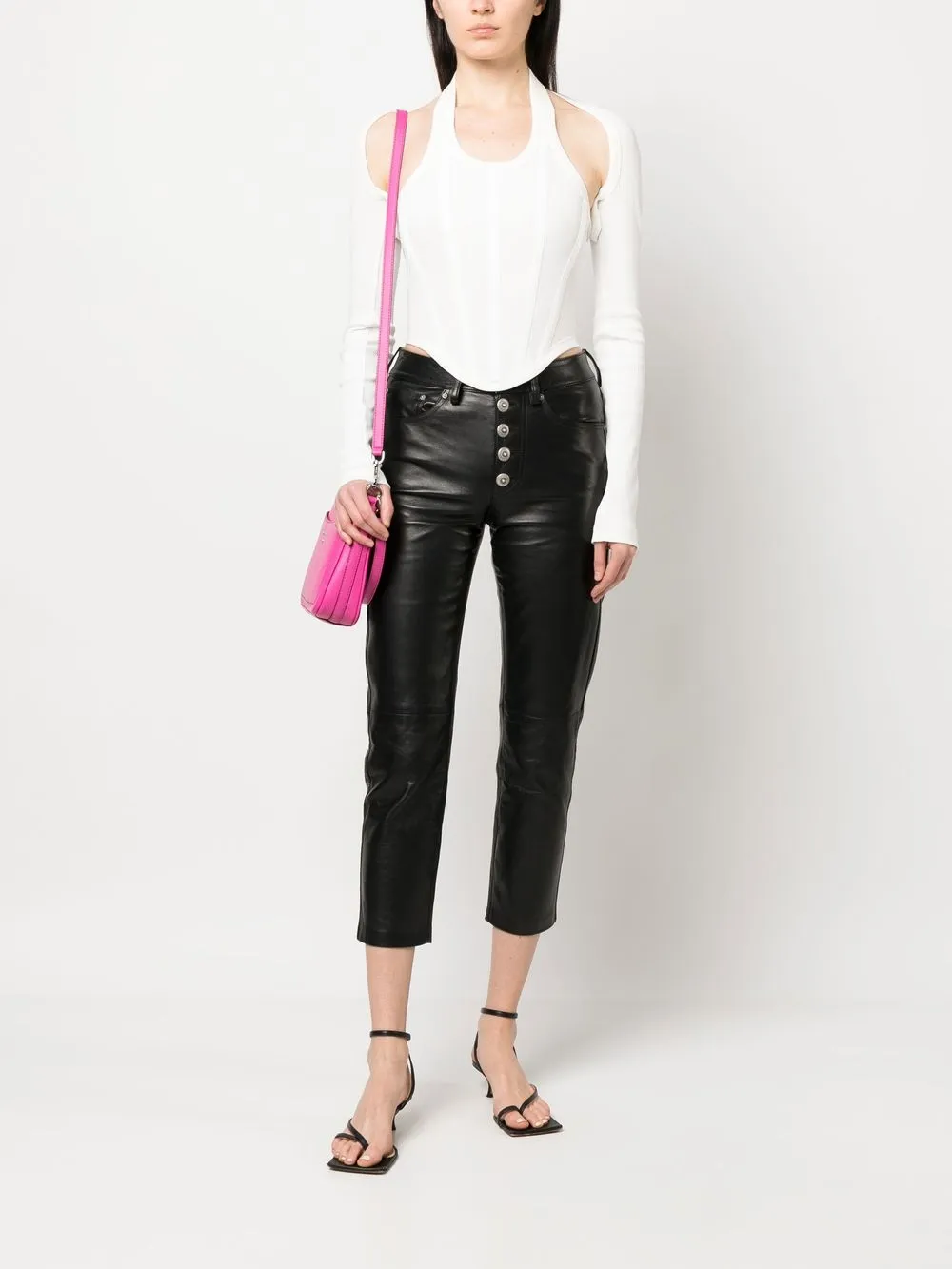DONDUP Cropped broek - Zwart