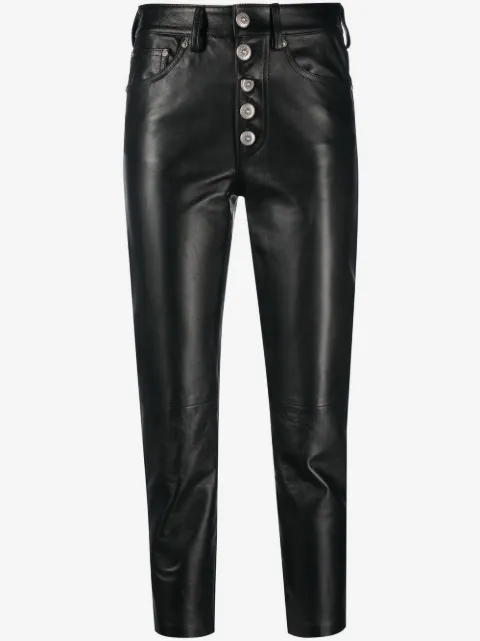 DONDUP pantalones capri con tiro alto