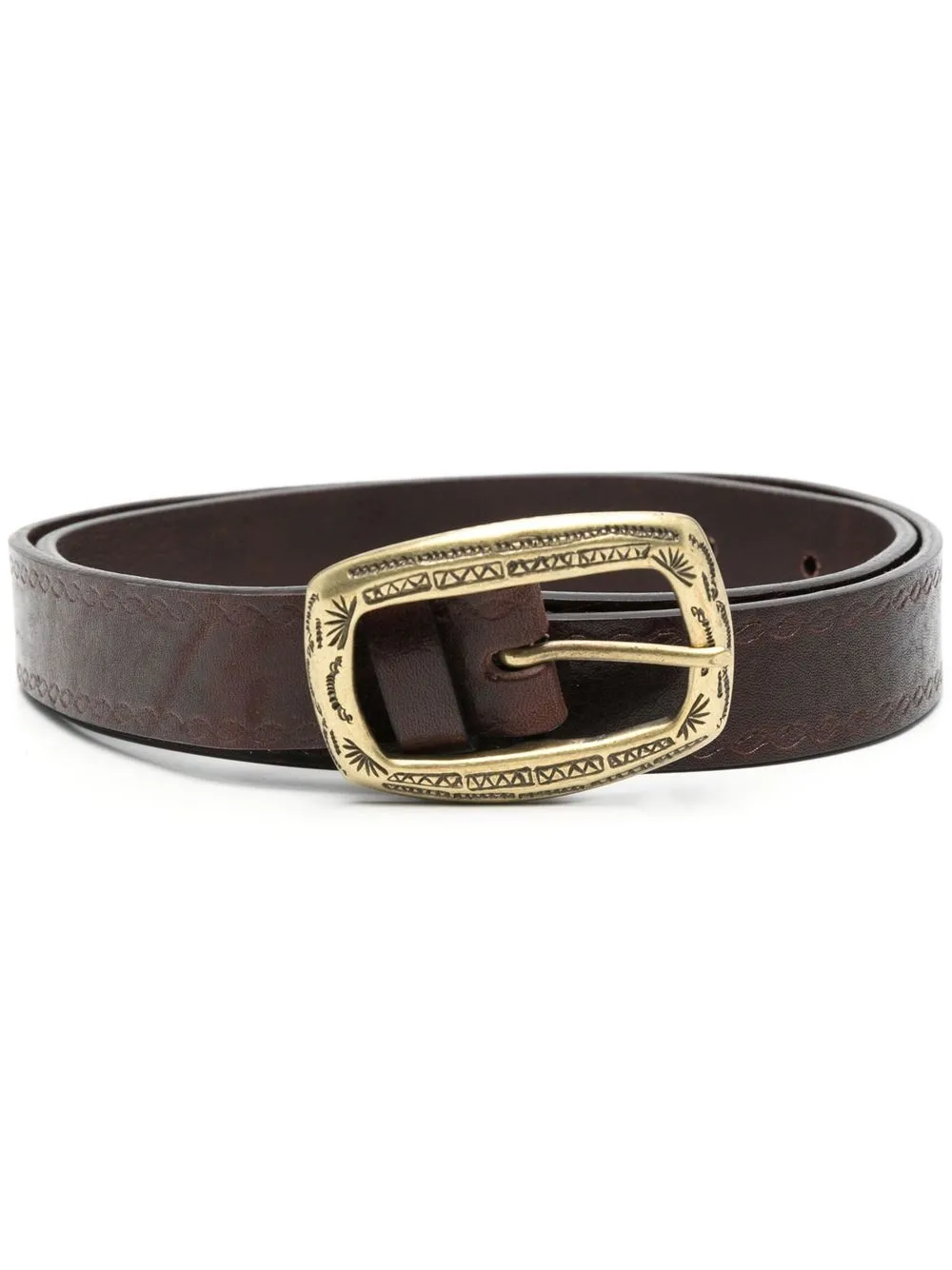 

Ba&Sh leather buckle belt - Marrón