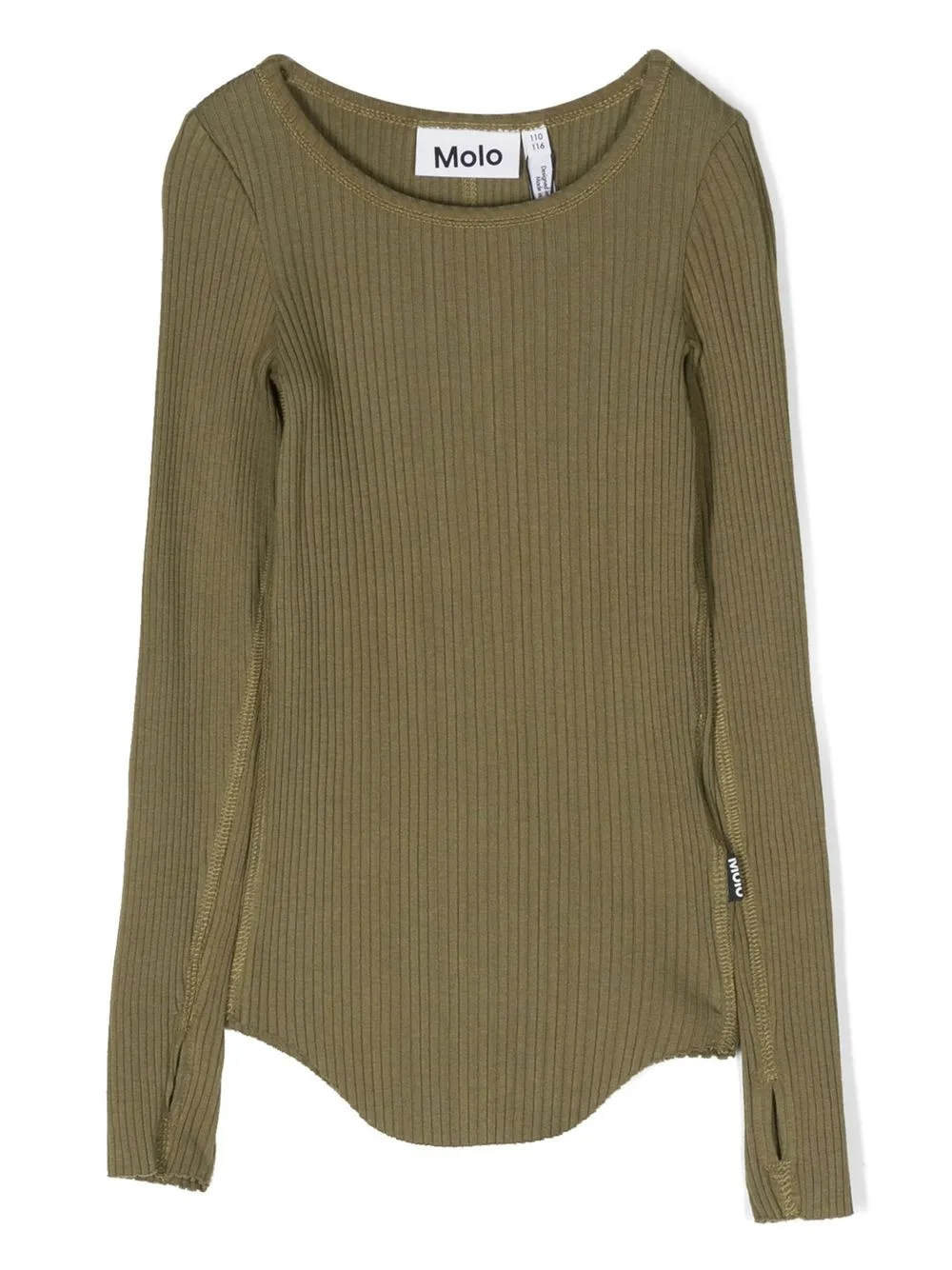 

Molo Rochelle ribbed long-sleeve top - Green