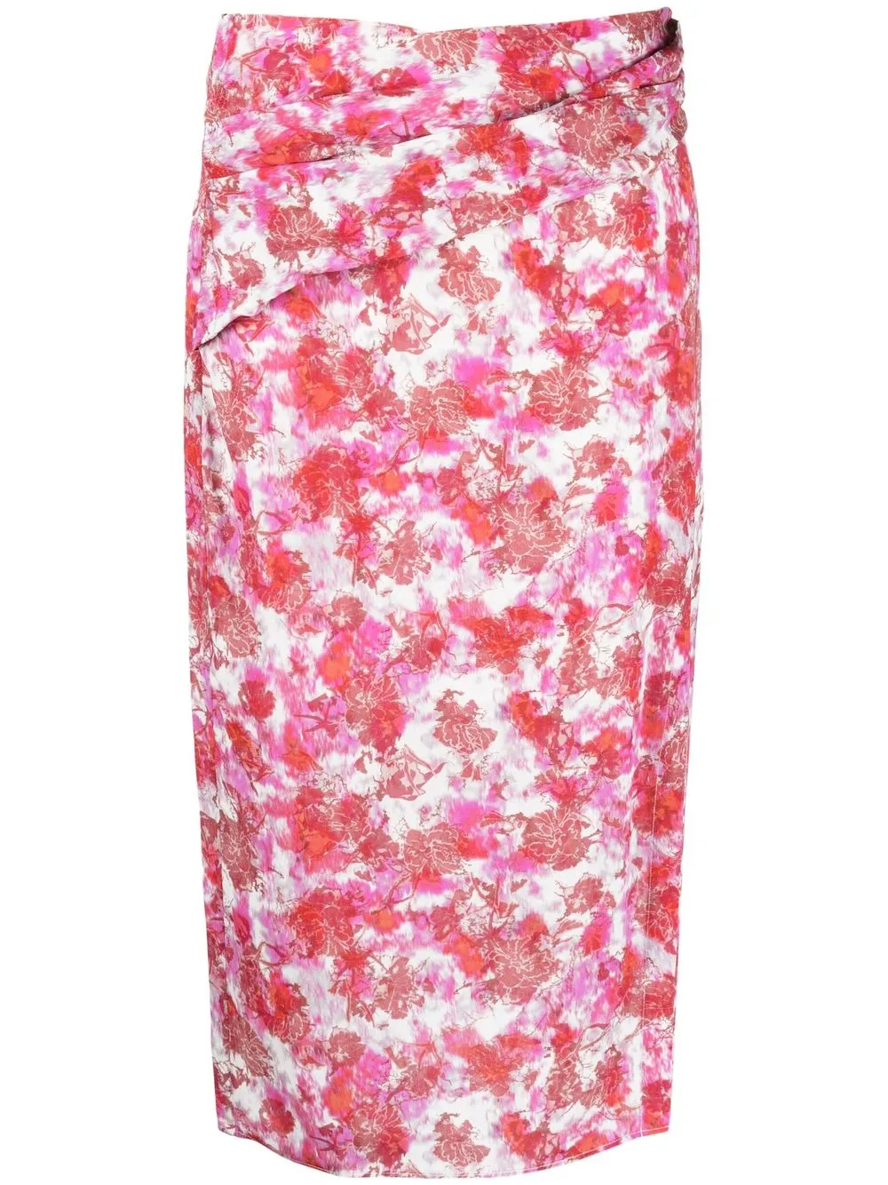 

IRO floral-print mid-length skirt - Red