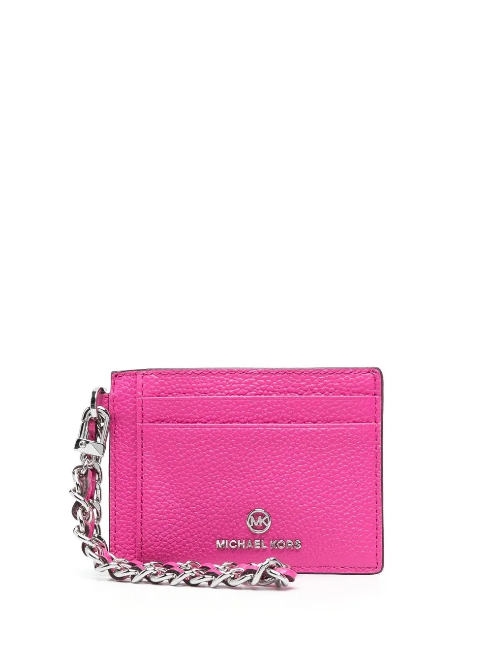 

Michael Michael Kors logo-plaque leather cardholder - Pink