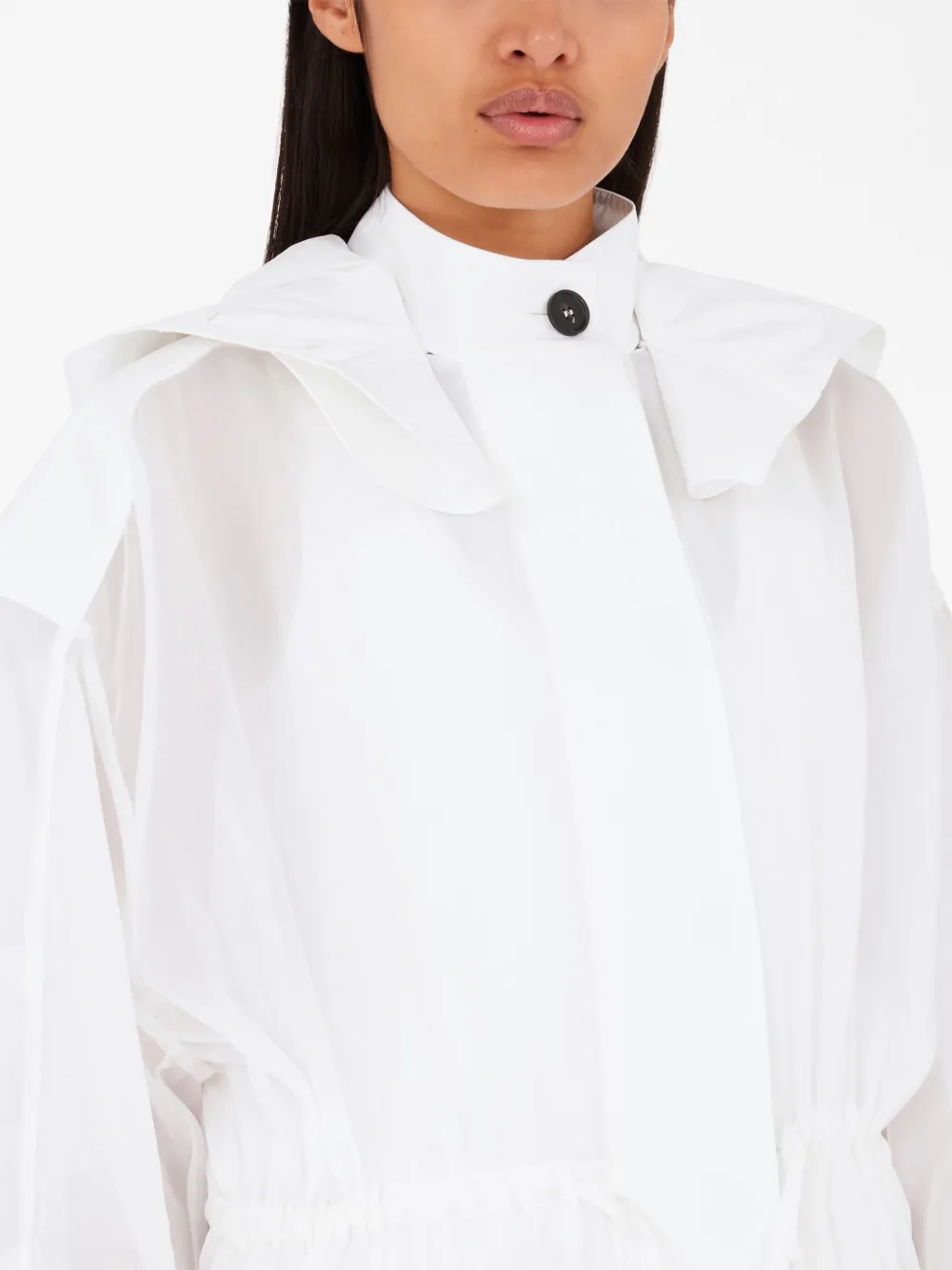 unlined organza trench