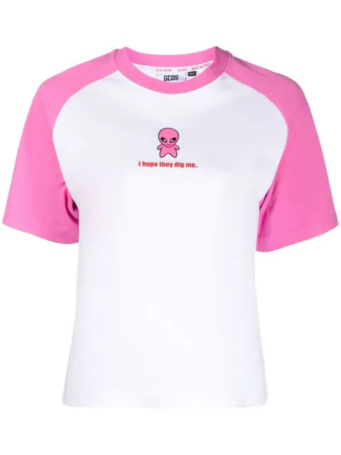 GCDS raglan-sleeved T-shirt