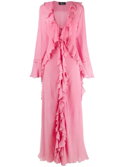 Blumarine ruffled chiffon gown