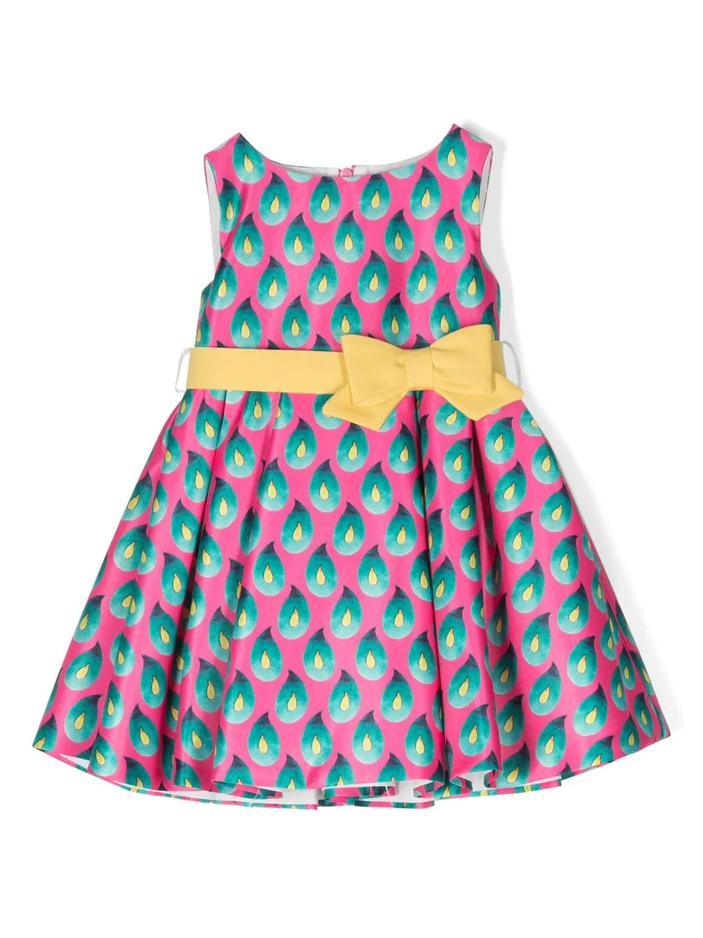 

Colorichiari vestido con estampado y detalle de moño - Rosado