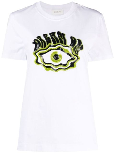 Sportmax graphic-print cotton T-shirt