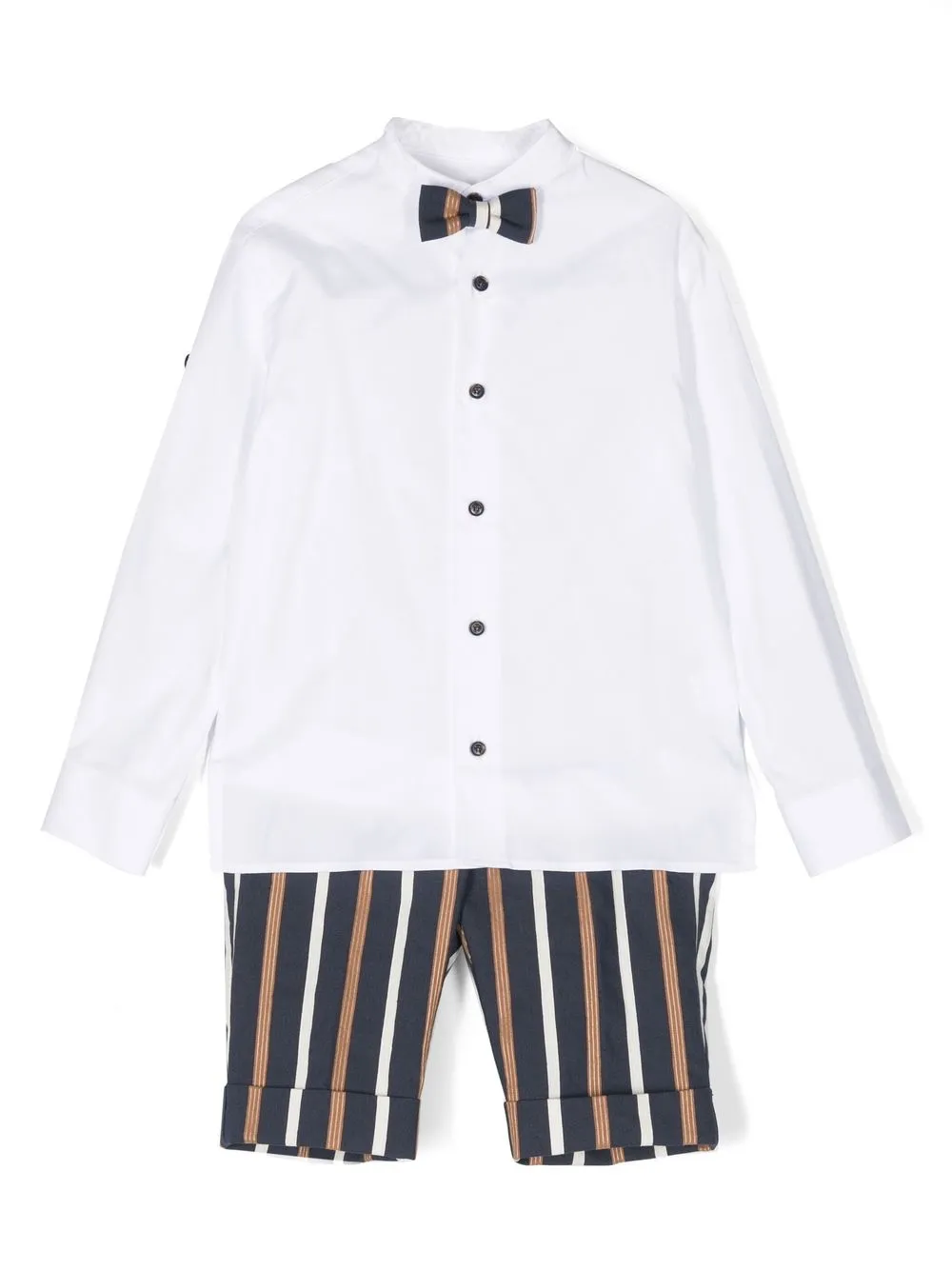 COLORICHIARI VERTICAL STRIPED COTTON SET