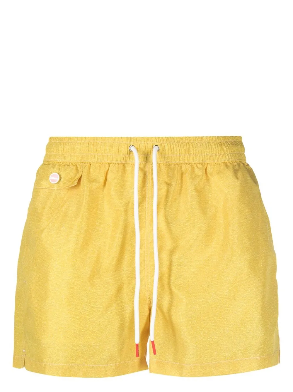 

Kiton shorts de playa con placa del logo - Amarillo