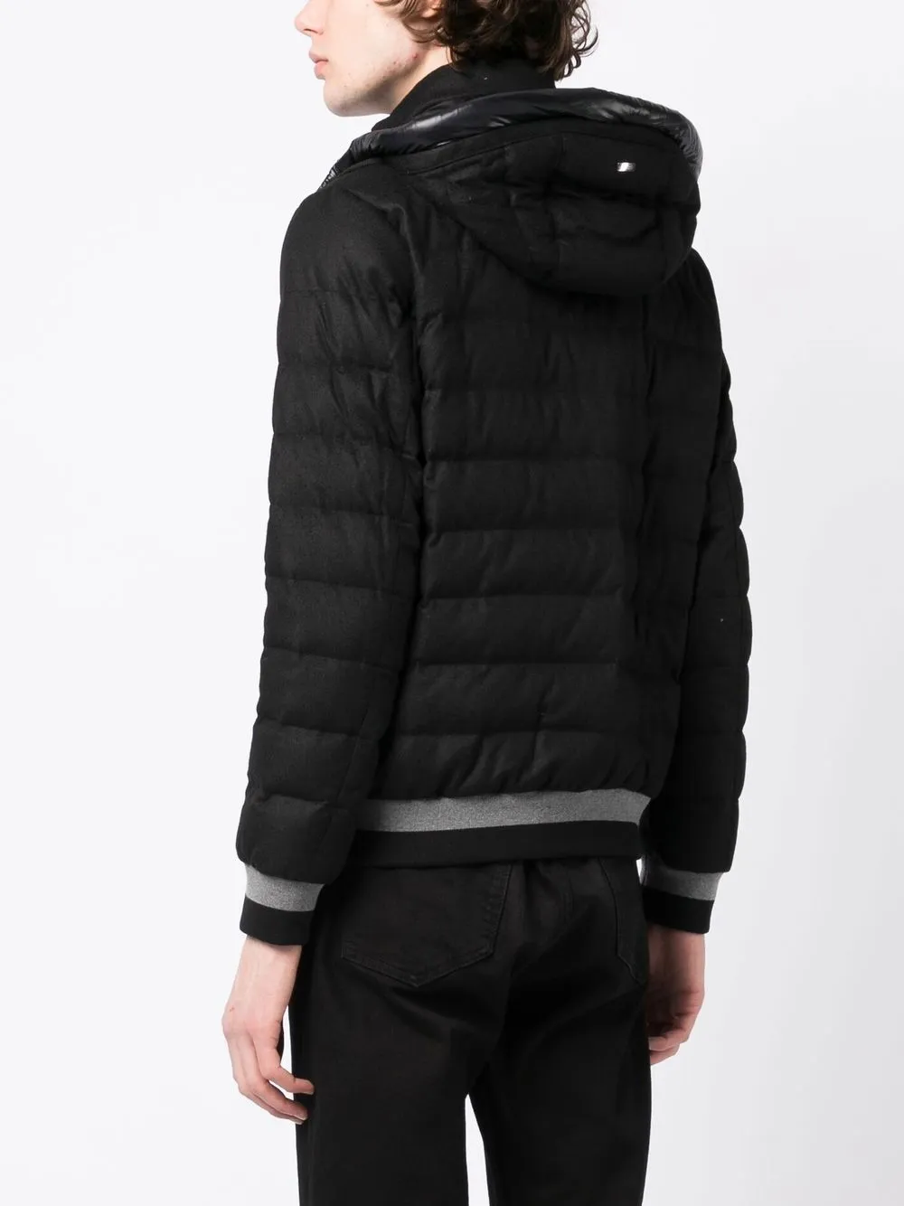 QUILTED-FINISH PADDED JACKET