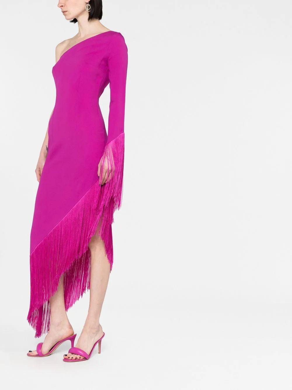Taller Marmo Aventador oneshoulder Fringed Dress Farfetch
